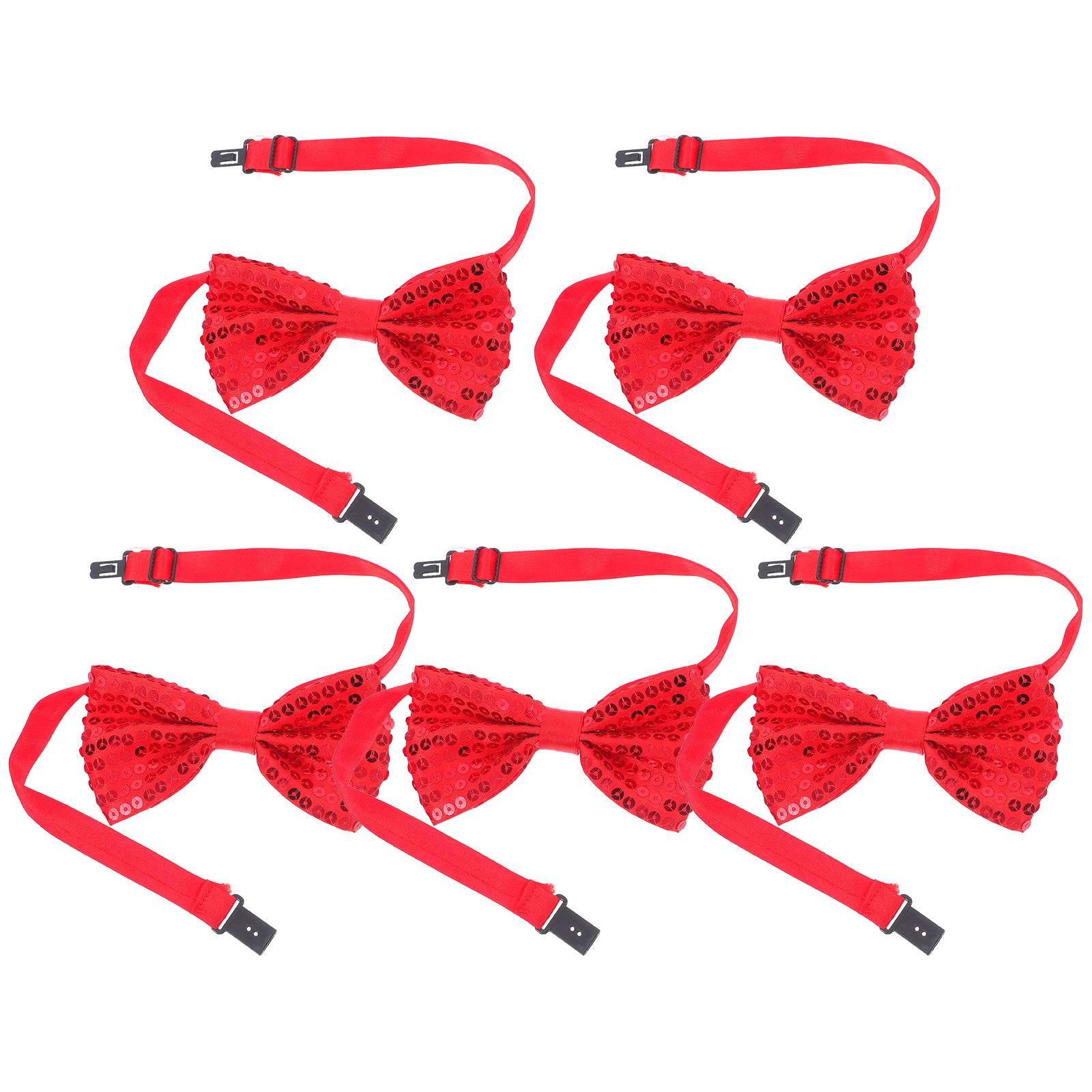 Bow Tie Pre Tied - 5Pcs Children Sparkly Sequin Bow Ties