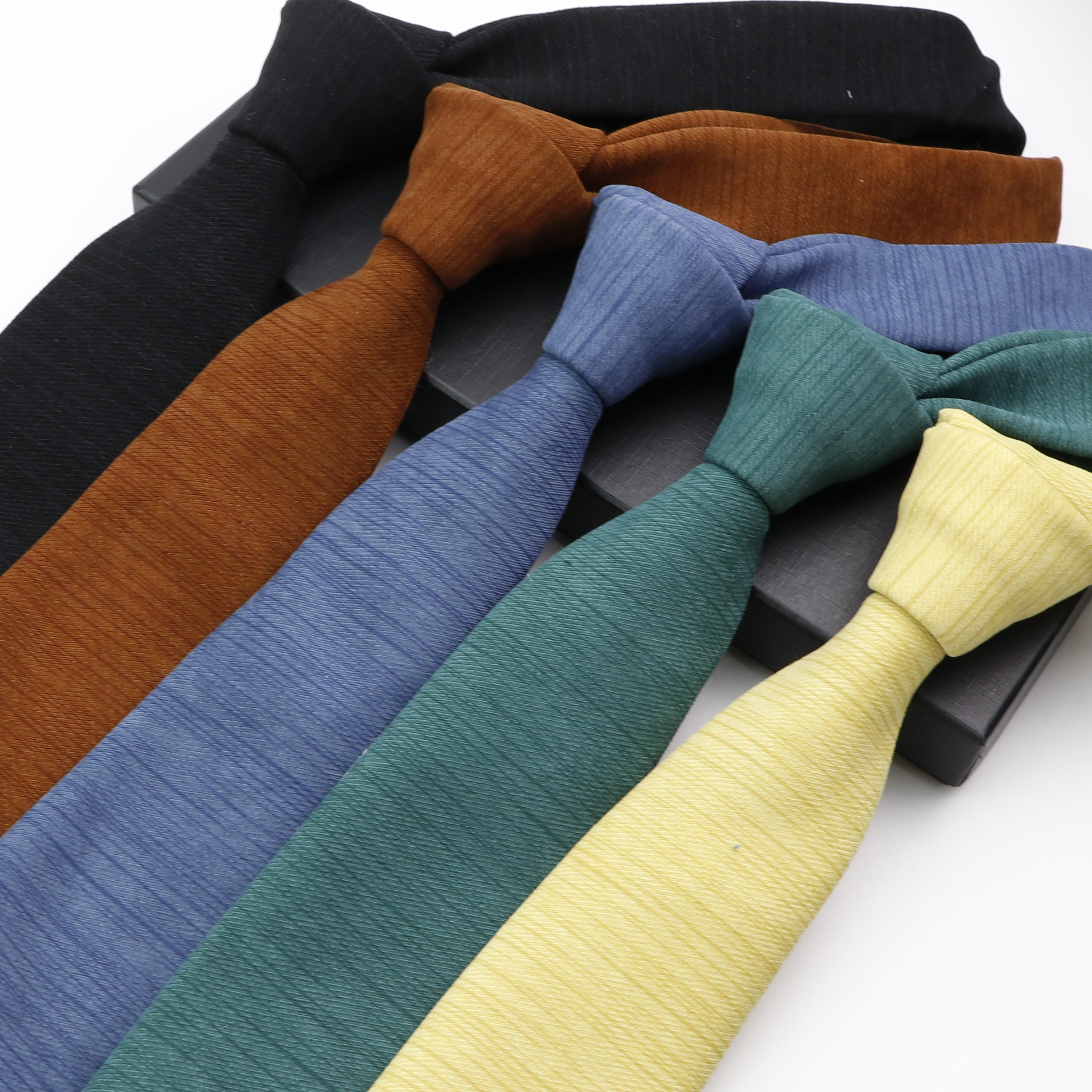 Skinny Tie Men - Men's Soft Downy Suede Tie Solid