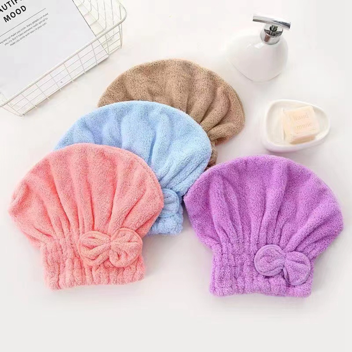 Head Wrap Turban - 1Pc Microfiber Hair Drying Towels Head