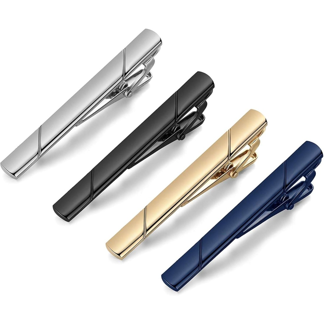 Tie Bar Set Gift - This men's polished metal tie clip