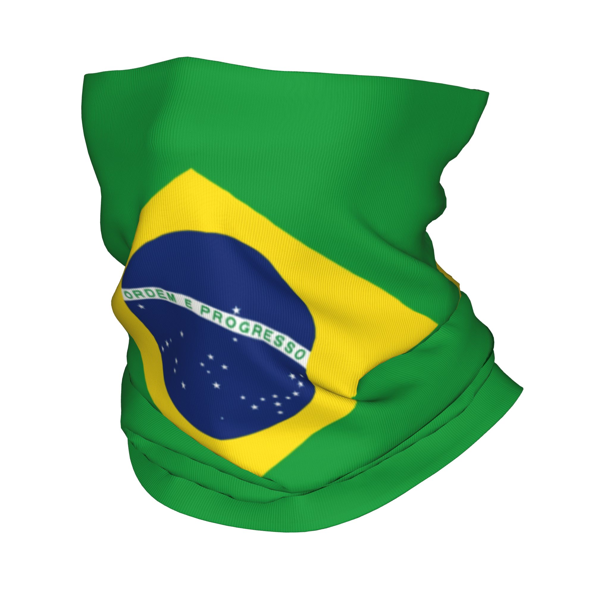 Neck Warmer Tube - Custom Brazil Flag Bandana Neck Warmer
