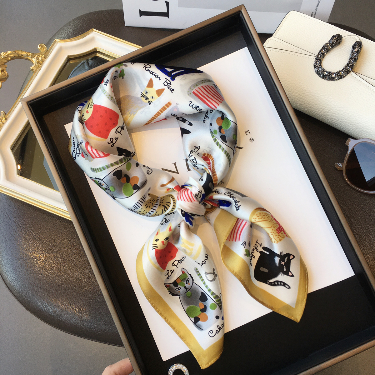 Silk Tie Striped - Luxury Brand 2023 Silk Square Scarf