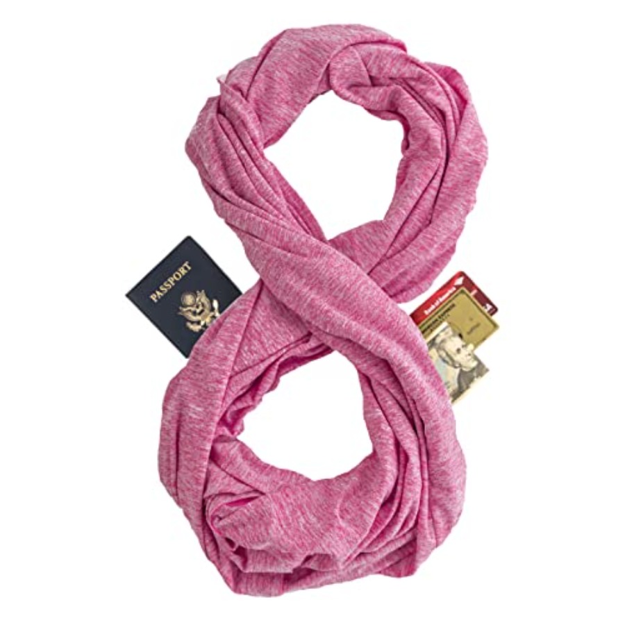 Infinity Scarf Knit - Infinity Travel Scarf Loop with Hidden