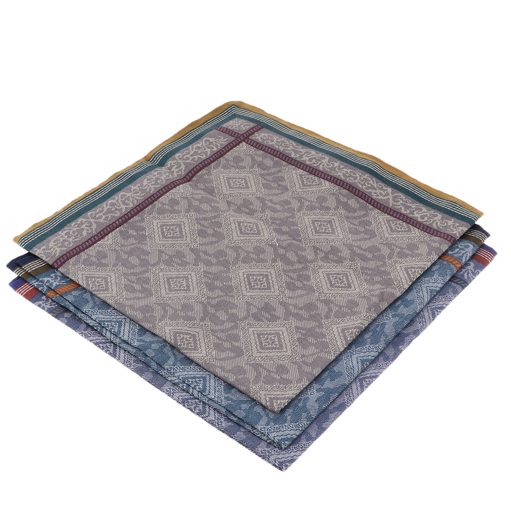Handkerchief Cotton Men - 3pcs Classic Mens Plaid Handkerchiefs Cotton
