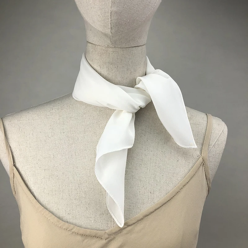 Silk Neck Scarf - New Women Silk Scarf Square Neck