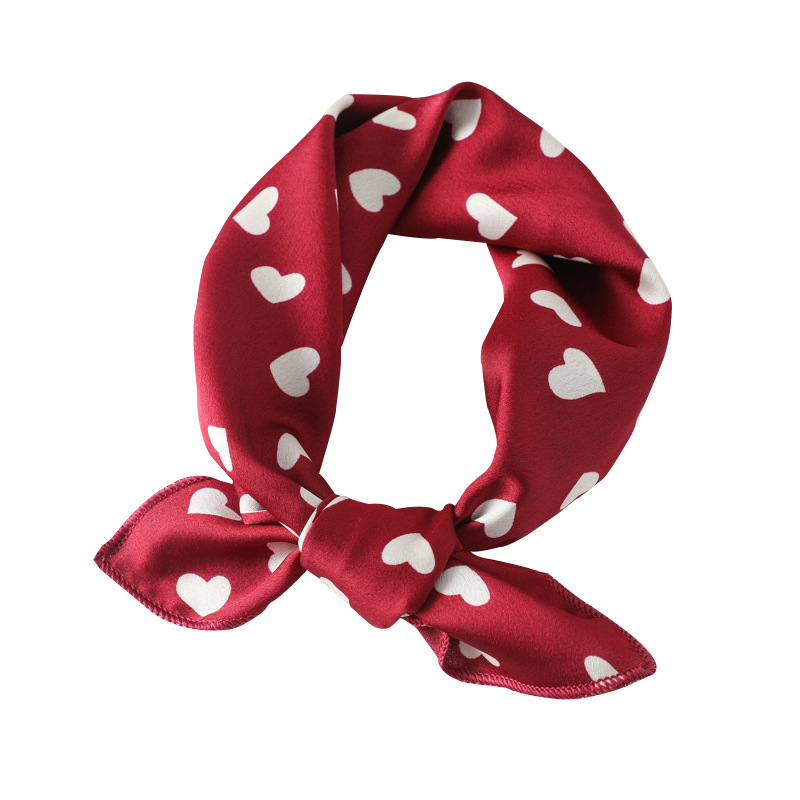 Silk Tie Striped - Women scarf 50*50cm Square Skinny Retro
