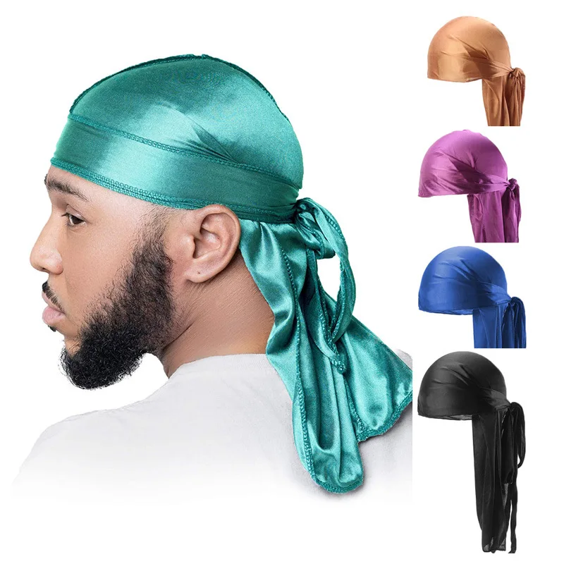 Bandana Doo Rag - 5Pcs Silk Durag Bandana Turban Hat