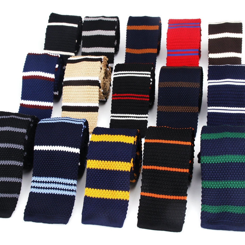 Skinny Tie Men - Men's fashion Suits Knit Tie Plain