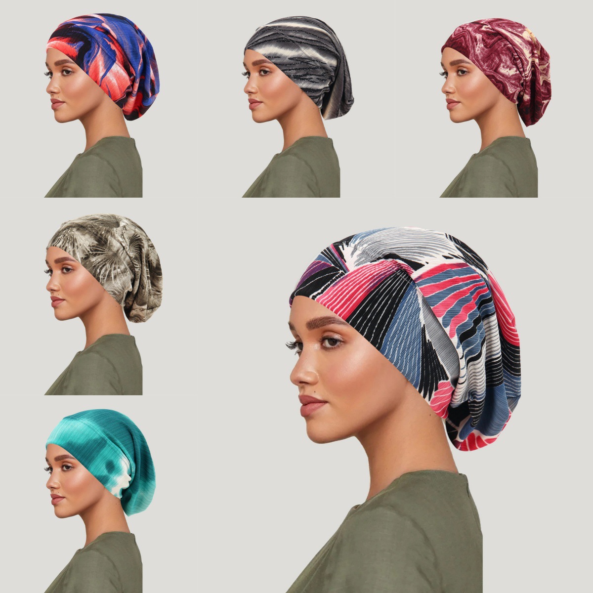 Head Wrap Turban - 2026 New Tie-dye Hair Cover Cap