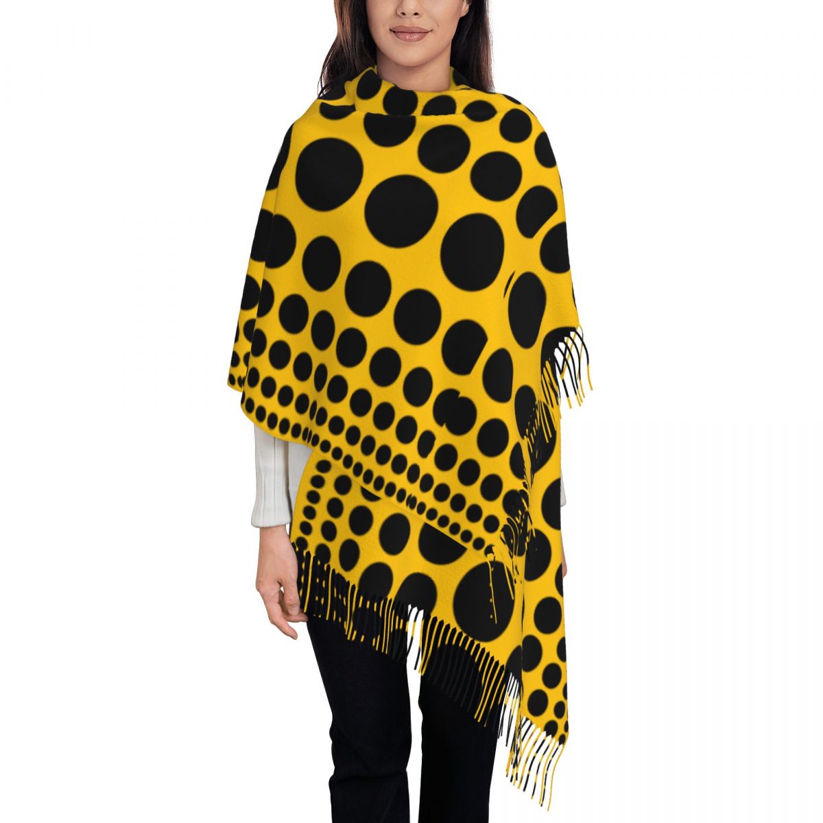 Infinity Scarf Knit - Infinity Polka Dots Scarf for Women