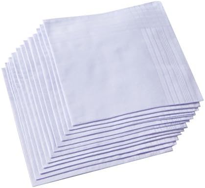 Handkerchief Cotton Men - Men's Pure White 100% Cotton Handkerchief