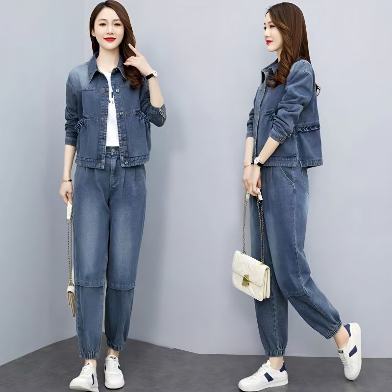 Pocket Square Set - Women Denim Suits 2024 New Spring
