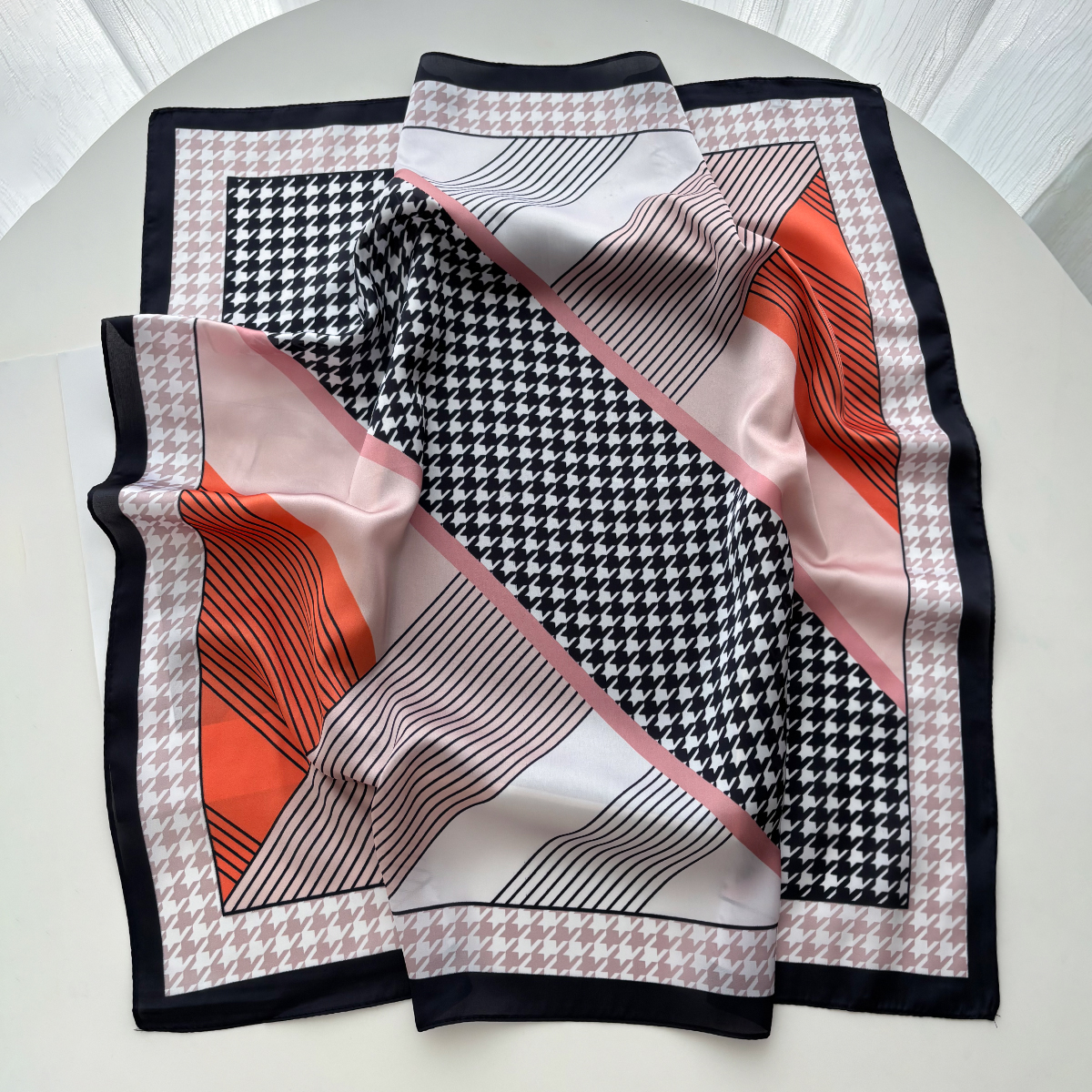 Silk Neck Scarf - New Printed Square Scarf For Women