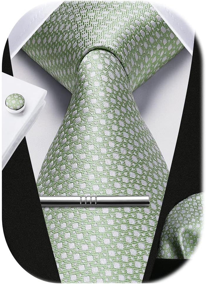 Pocket Square Set - Classic Checkered Tie Set with Pocket