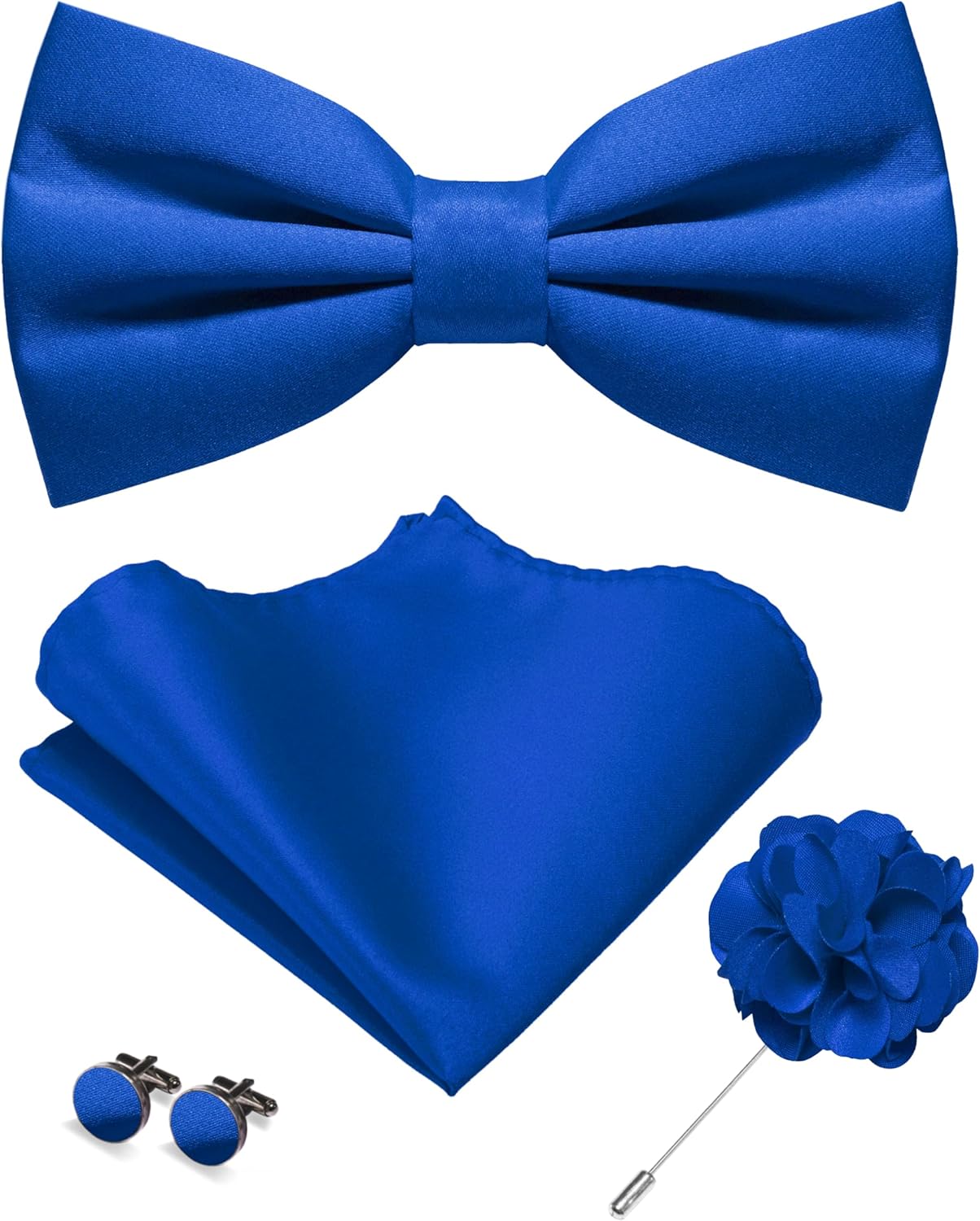 Bow Tie Pre Tied - Pre-tied Bow Tie and Pocket Square