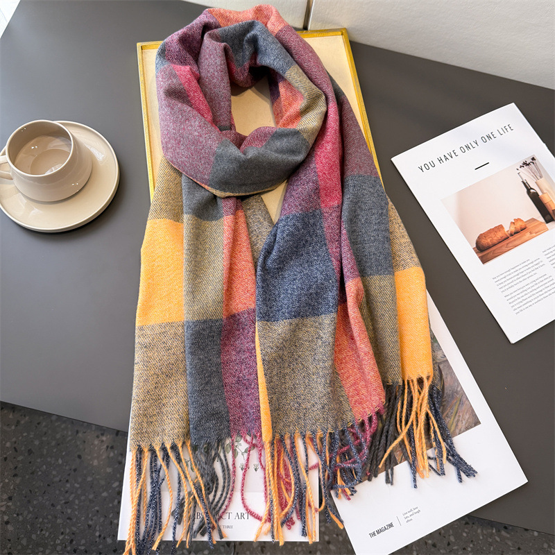 Woven Scarf Blanket - 200*64cm New Fashion Cashmere Scarf Warm