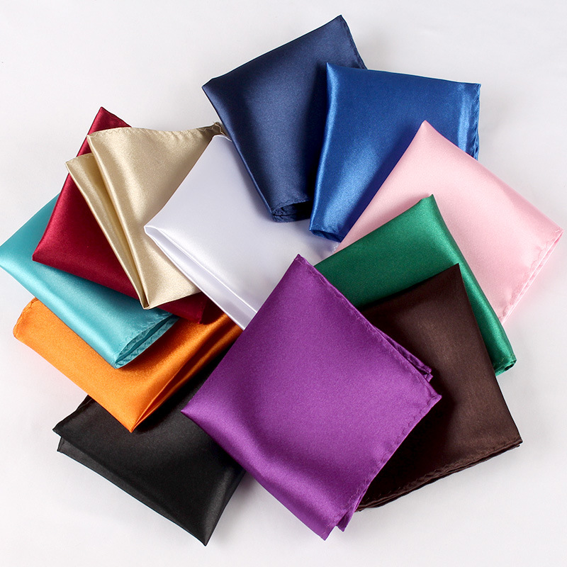 Pocket Square Set - Satin Handkerchief For Men Candy Color