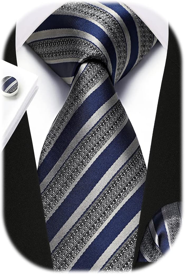 Pocket Square Set - Men's Stripe Tie & Pocket Square