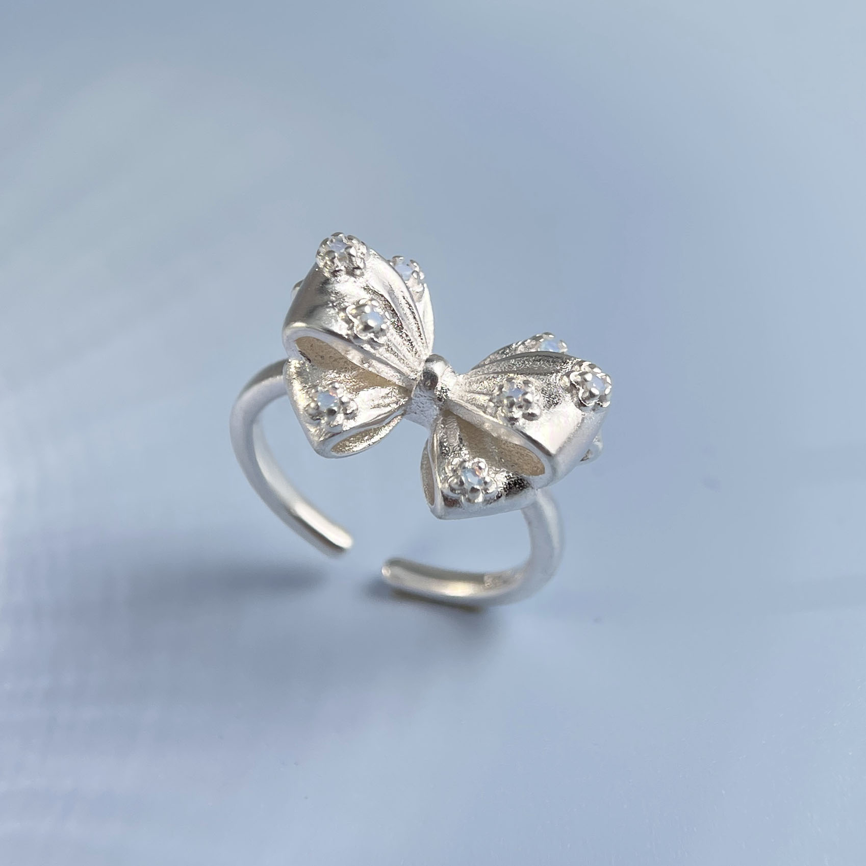 Tie Clip Silver - 925 Sterling Silver Rings for Women