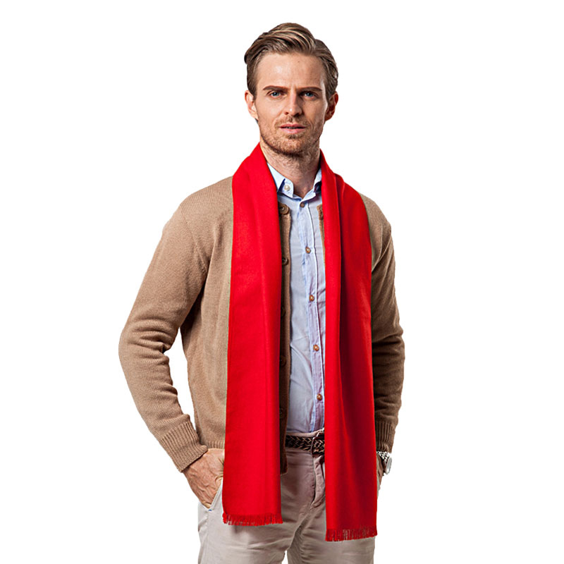 Bandana Cotton - Fashion Winter Solid Color Men Red
