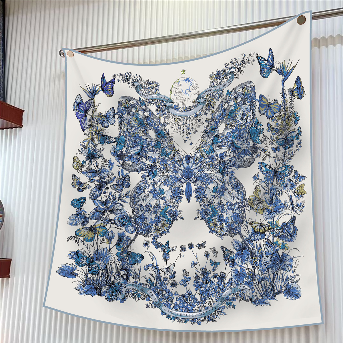 Face Scarf Mask - 90cm Twill Silk Scarf Shawl Luxury