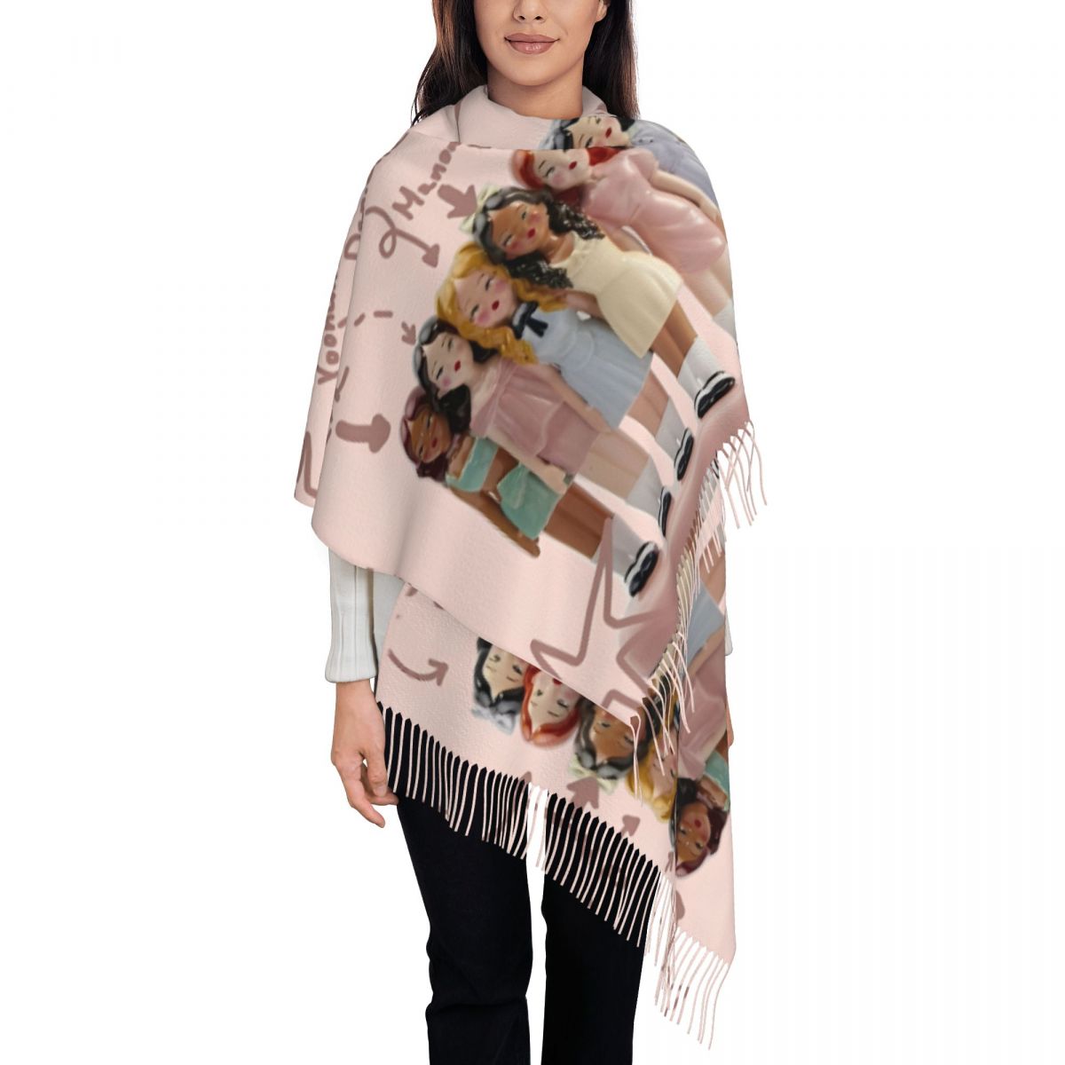 Pashmina Wrap Large - Katseye Kpop Idol Shawl Wrap Women