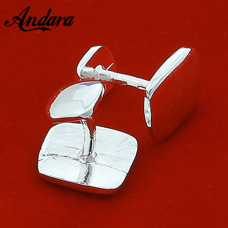 Tie Clip Silver - Hot Sale Silver Square Cufflink Men