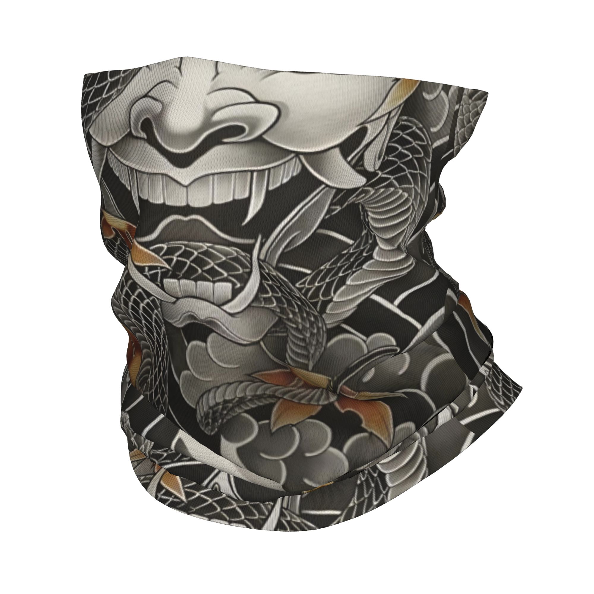 Neck Warmer Tube - Custom Samurai Oni Demon Bandana Neck