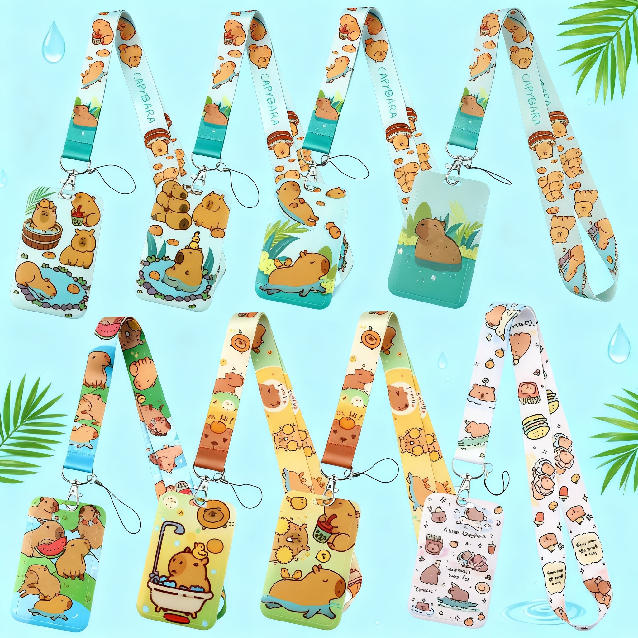 Lanyard Badge Holder - Cute Capybara Lanyards for Key Holder