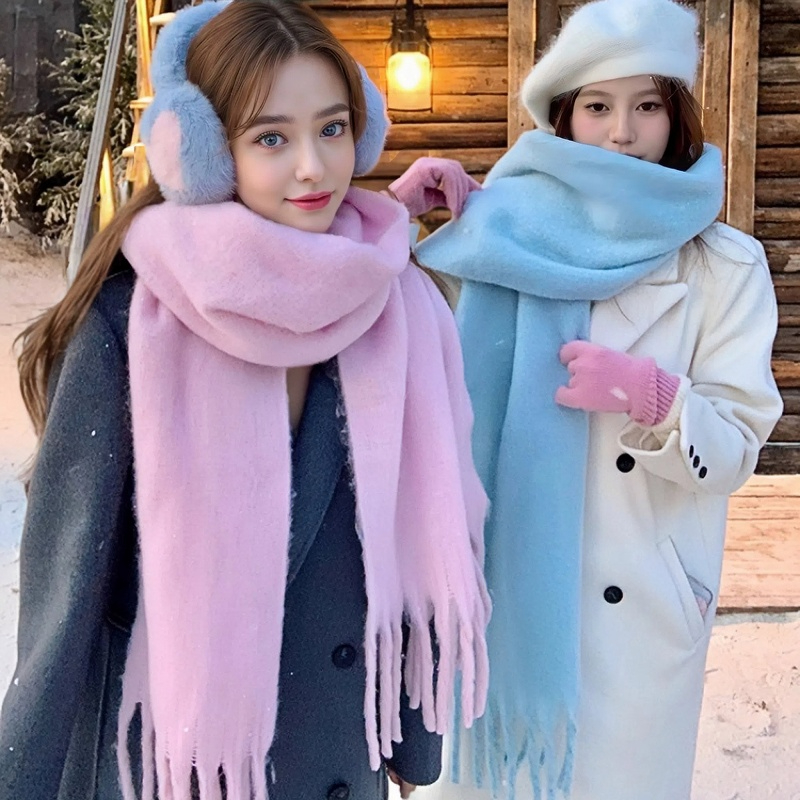 Woven Scarf Blanket - Winter Scarf for Women Cashmere Warm