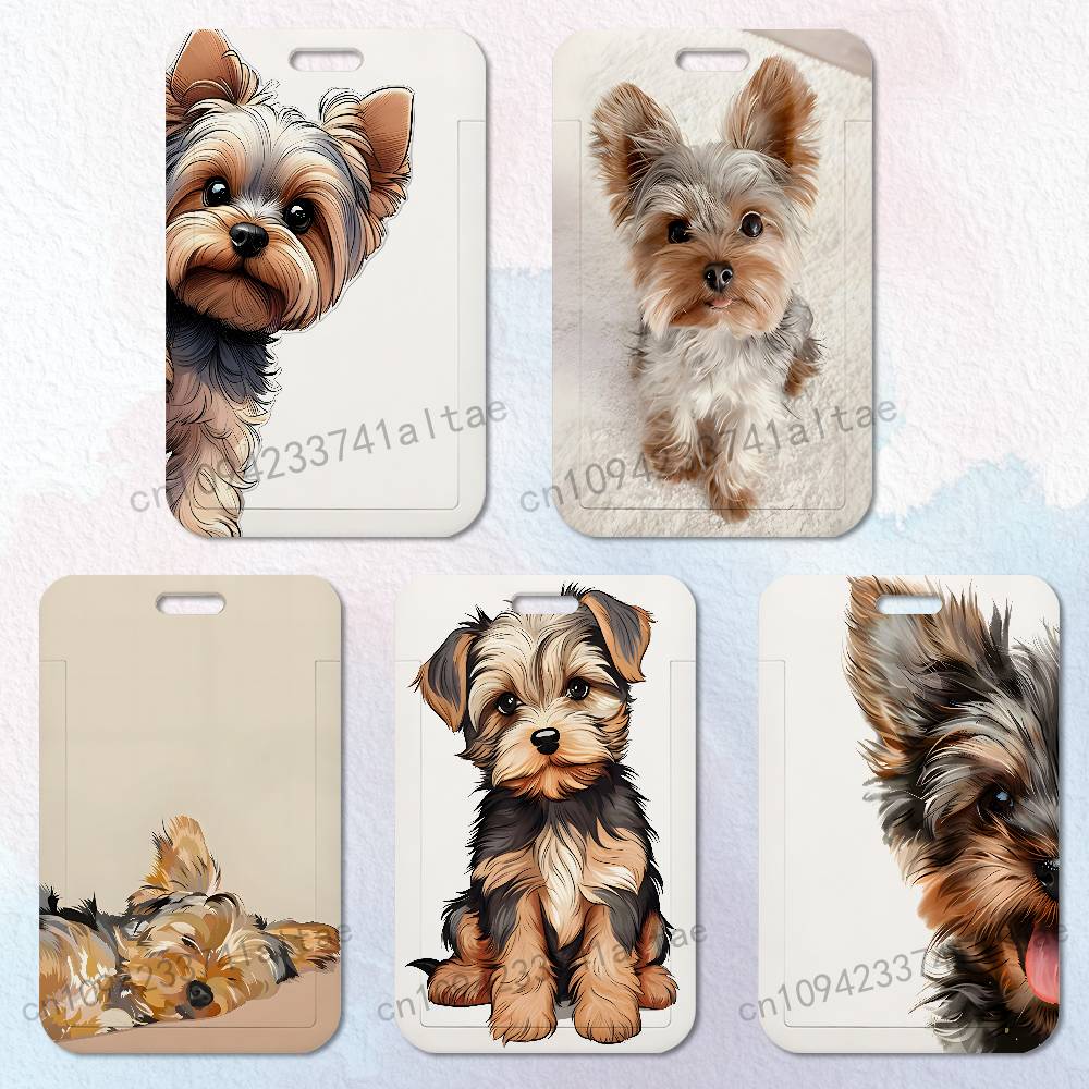 Lanyard Badge Holder - Yorkshire Terrier Dog Card Holder Lanyard
