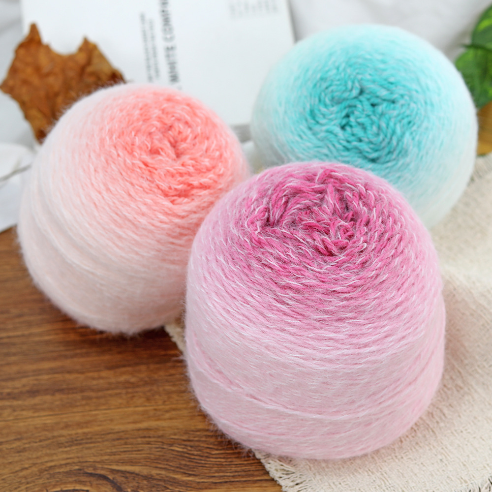 Woven Scarf Blanket - Gradual-length plush yarn, cake yarn, hand-knitted