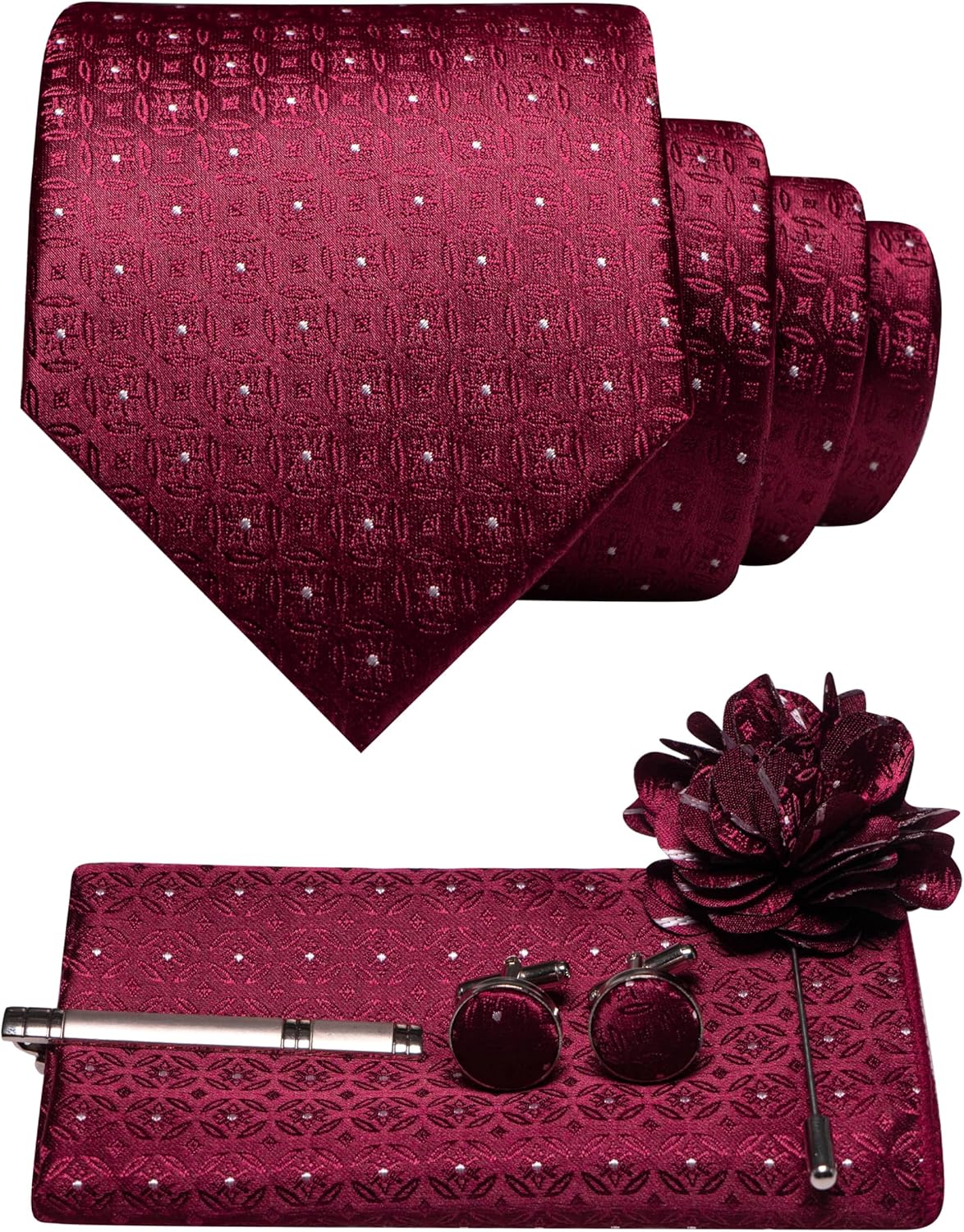 Pocket Square Set - 5PCS Men's Tie Set with Pocket