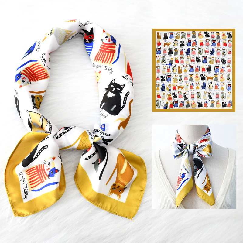 Scarf Silk Square - Luxury Silk Square Scarf Women Satin