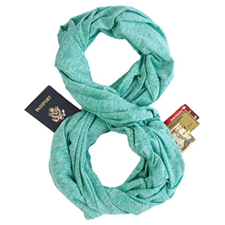 Infinity Scarf Knit - Infinity Travel Scarf Loop with Hidden