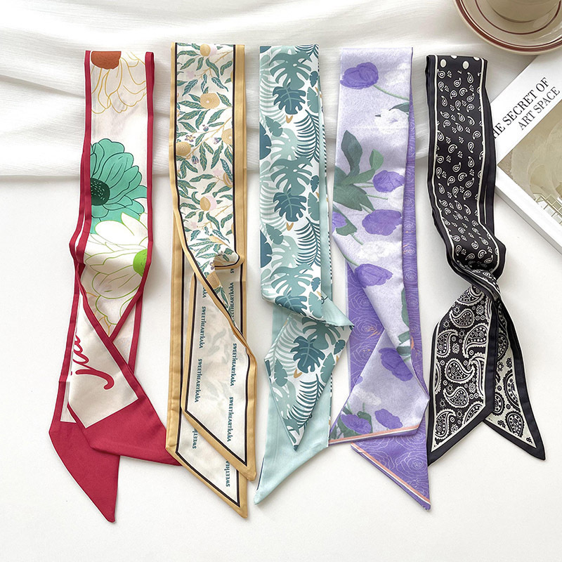 Silk Neck Scarf - New luxury Brand Model Small Silk