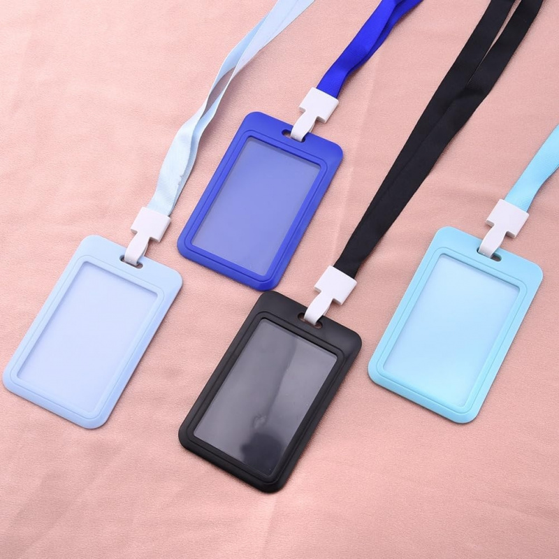 Lanyard Badge Holder - Colorful Sliding Vertical ID Badge Holder