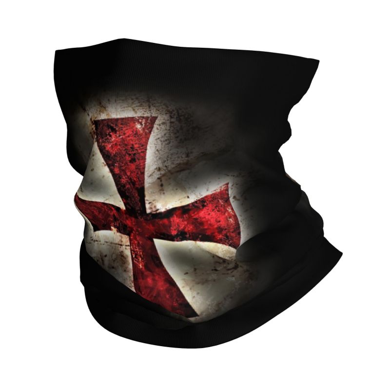 Neck Warmer Tube - Custom Knights Templar Flag Bandana Neck