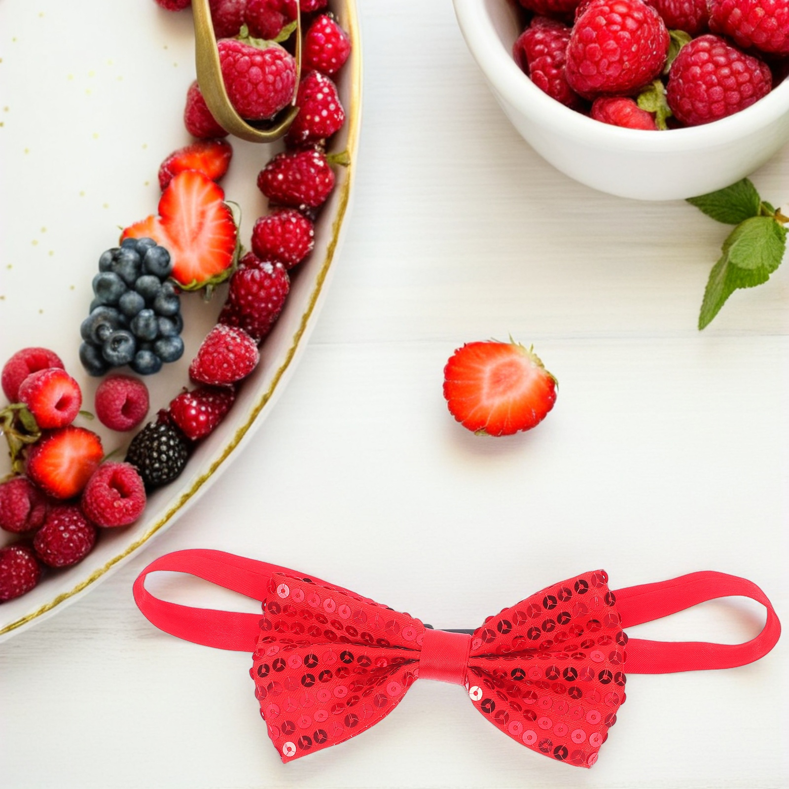 5Pcs Children Sparkly Sequin B - Bow Tie Pre Tied のレビューと価格
