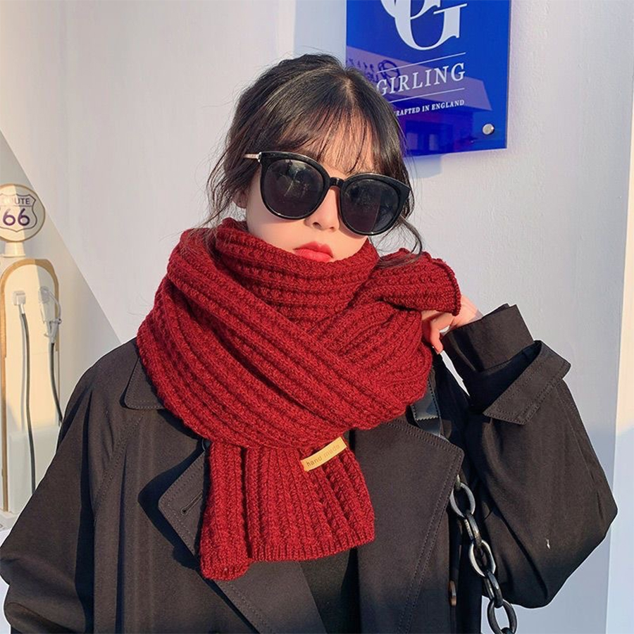 Thick Cable Knit Warm Cashmere - Muffler Men Wool のレビューと価格