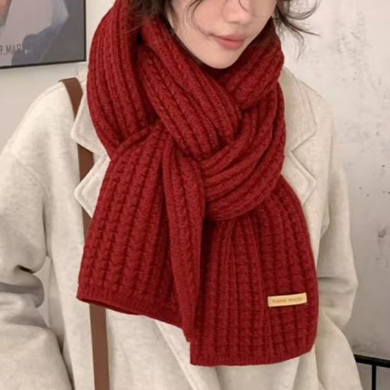 Thick Cable Knit Warm Cashmere - Muffler Men Wool のレビューと価格