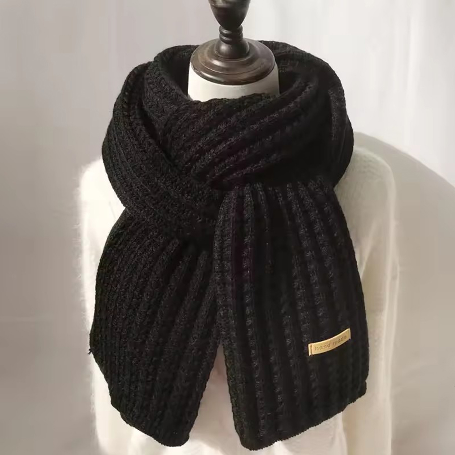 Thick Cable Knit Warm Cashmere - Muffler Men Wool のレビューと価格
