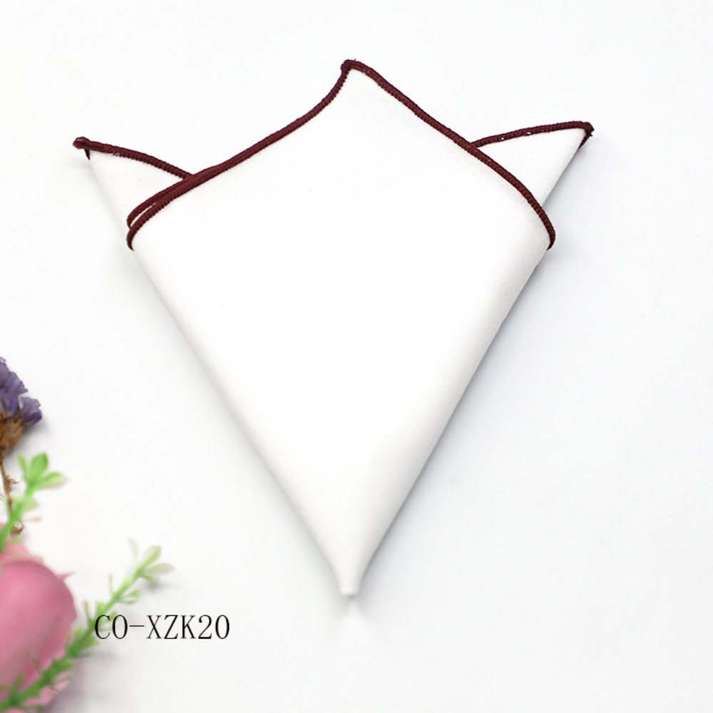 Solid Striped Brown Pocket Squ - Handkerchief Cotton Men のレビューと価格