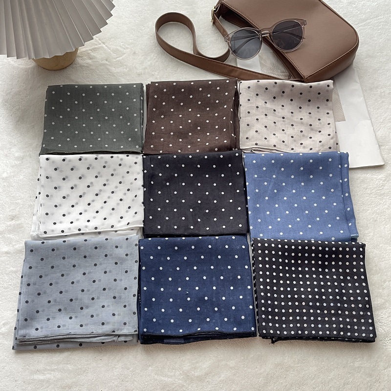 Lady Hair Dot Scarf Female Cot - Bandana Cotton のレビューと価格