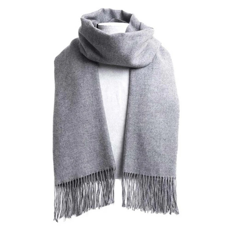 2025 Wool Scarves Winter Soft  - Muffler Men Wool のレビューと価格