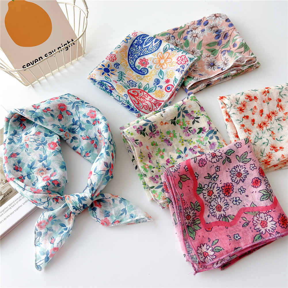 Spring Autumn Scarf Chic Fashi - Bandana Cotton のレビューと価格