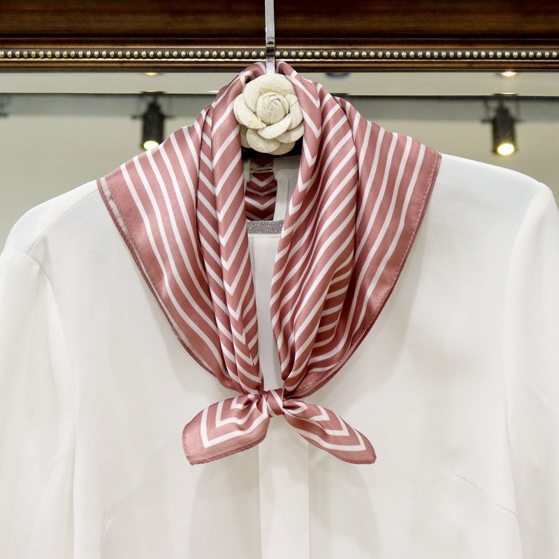 100% Pure Silk Scarf Women Hij - Silk Tie Striped のレビューと価格