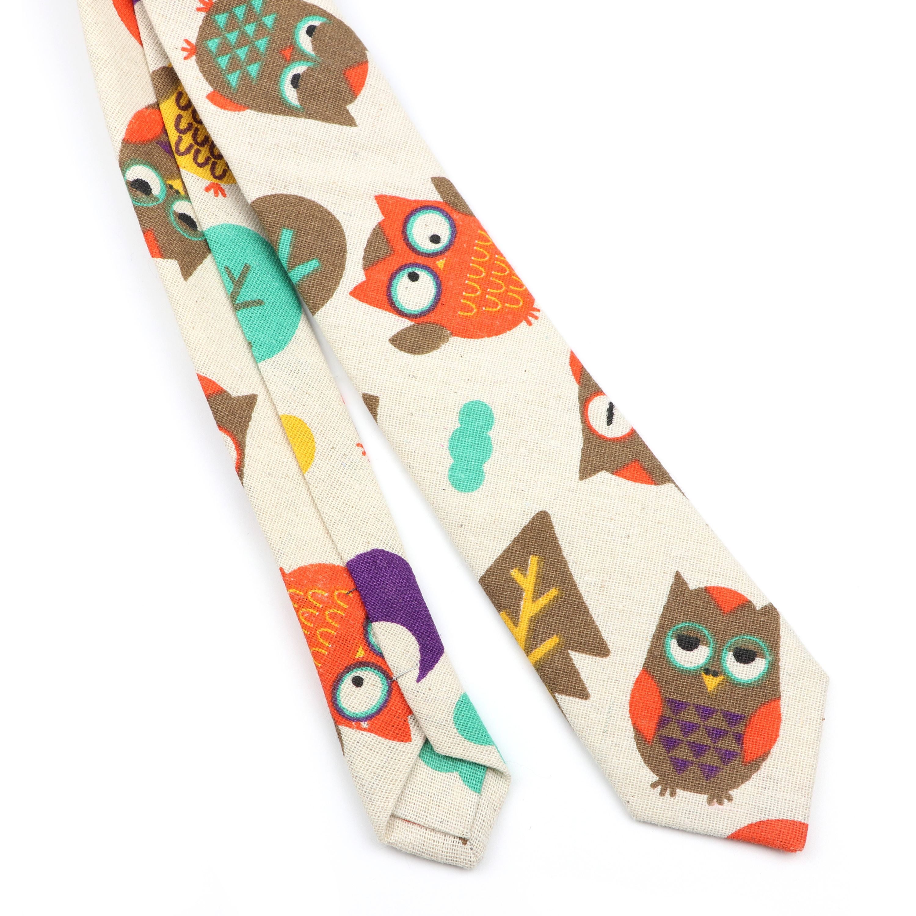 Novelty Cartoon Linen Tie For  - Skinny Tie Men のレビューと価格