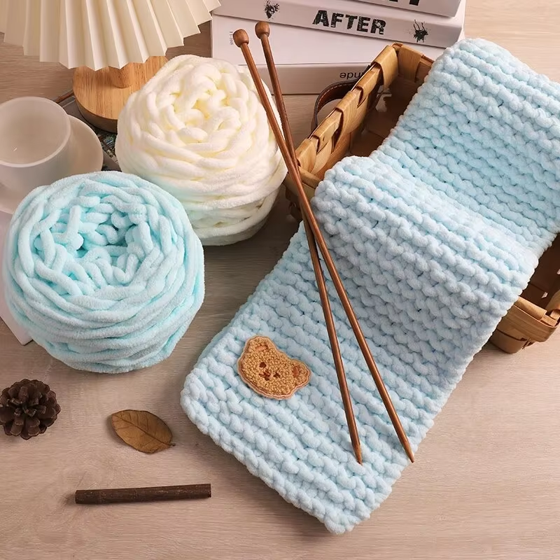 3PCS 300g Chenille Knitting Ya - Woven Scarf Blanket のレビューと価格