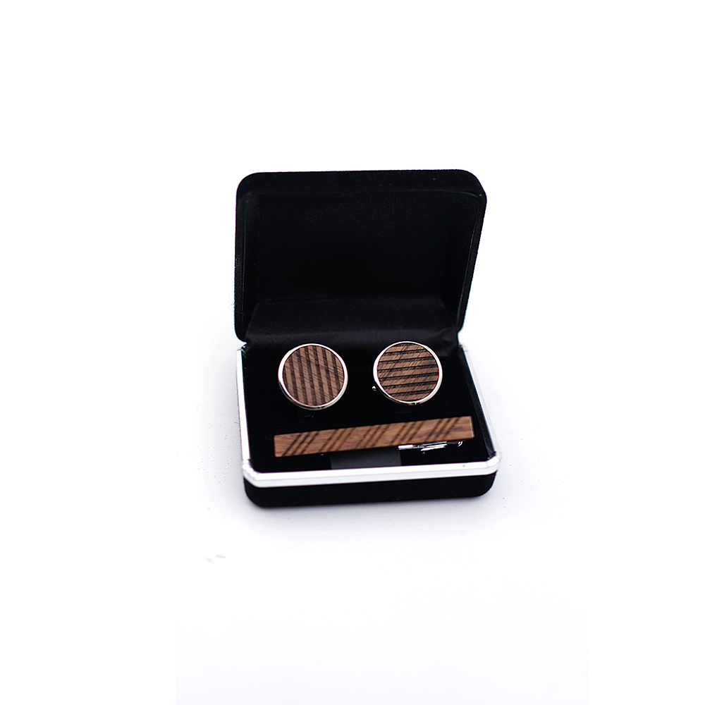High Quality Wood Cuff links n - Tie Bar Set Gift のレビューと価格
